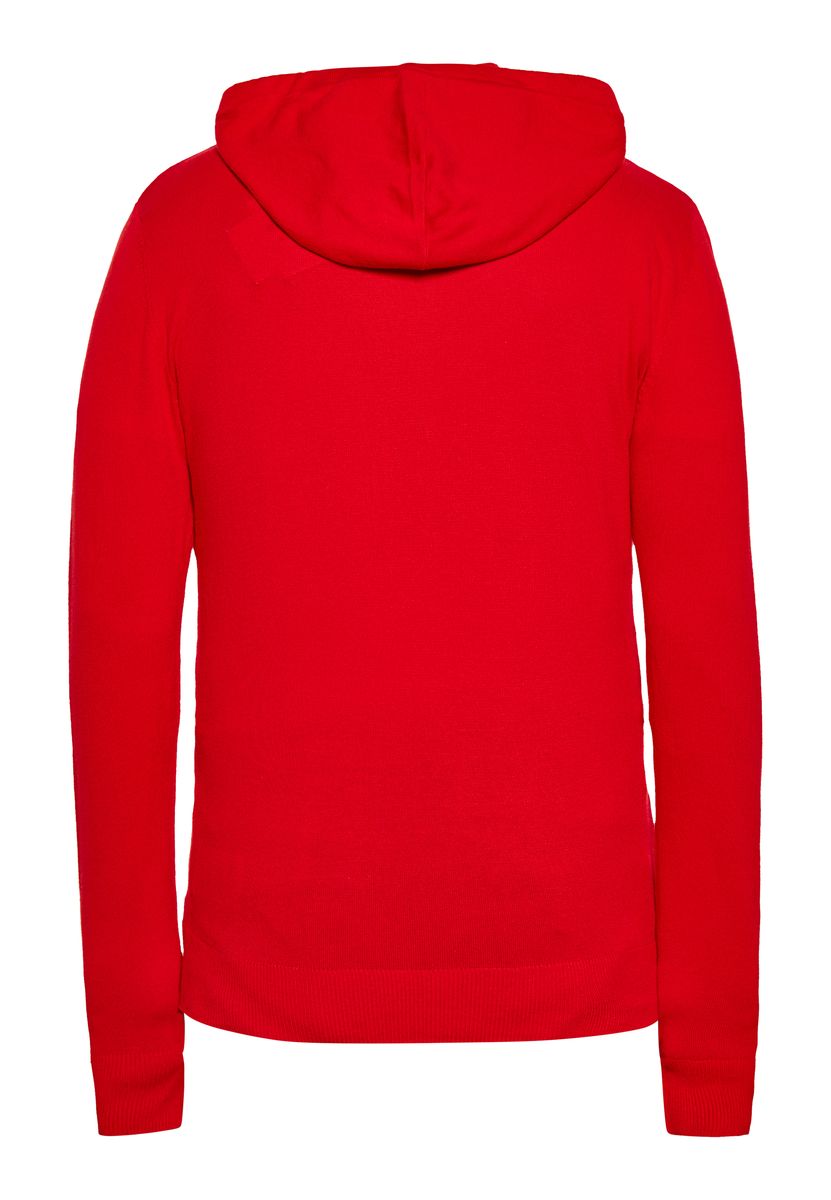 Strickjacke mit Kapuze und Reißverschluss