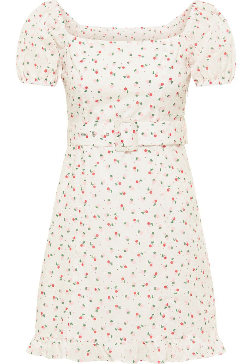 Mymo Minikleid kurzarm Damen weiss
