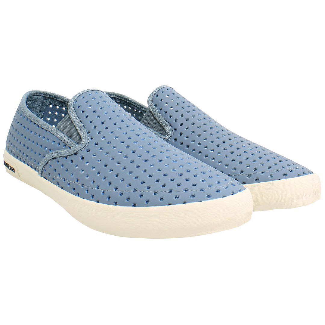 Perforierte Nubuk-Slip-On-Sneaker