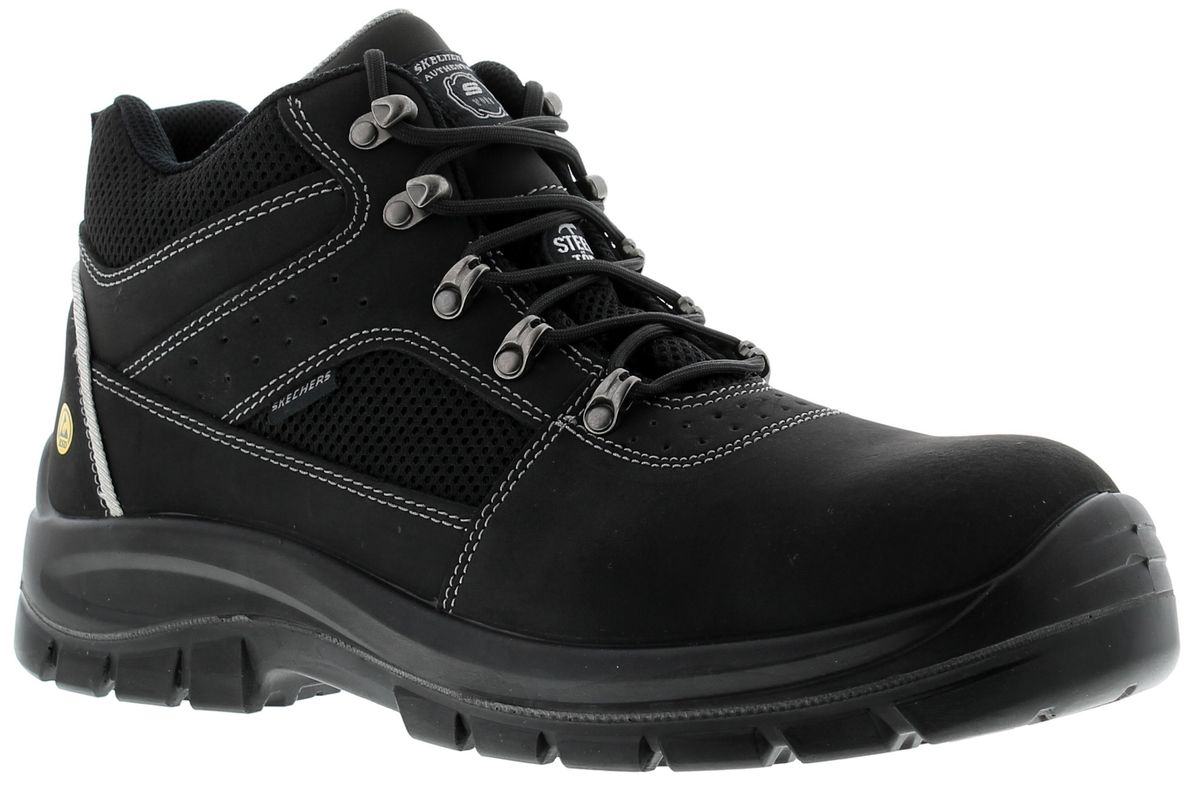 Skechers Trophus Letic Herren Sicherheitsschuhe mit durchtrittsicherer Sohle schwarz