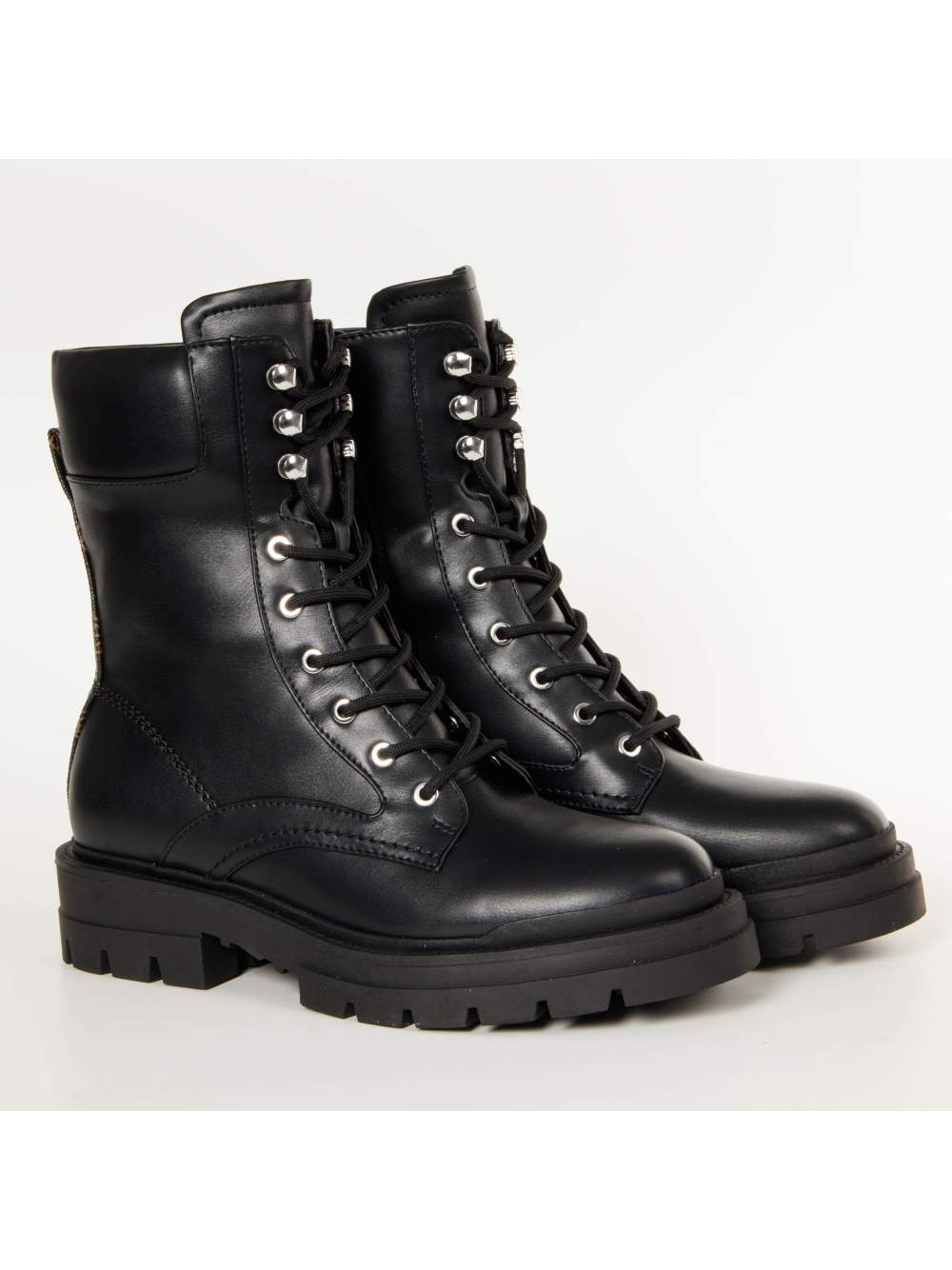 Schwarze Schnür-Schnürstiefel