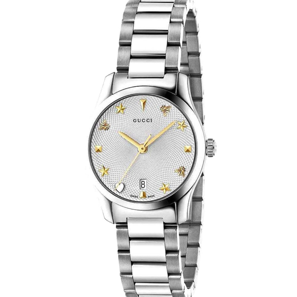 G-Timeless Damenuhr mit silbernem Zifferblatt