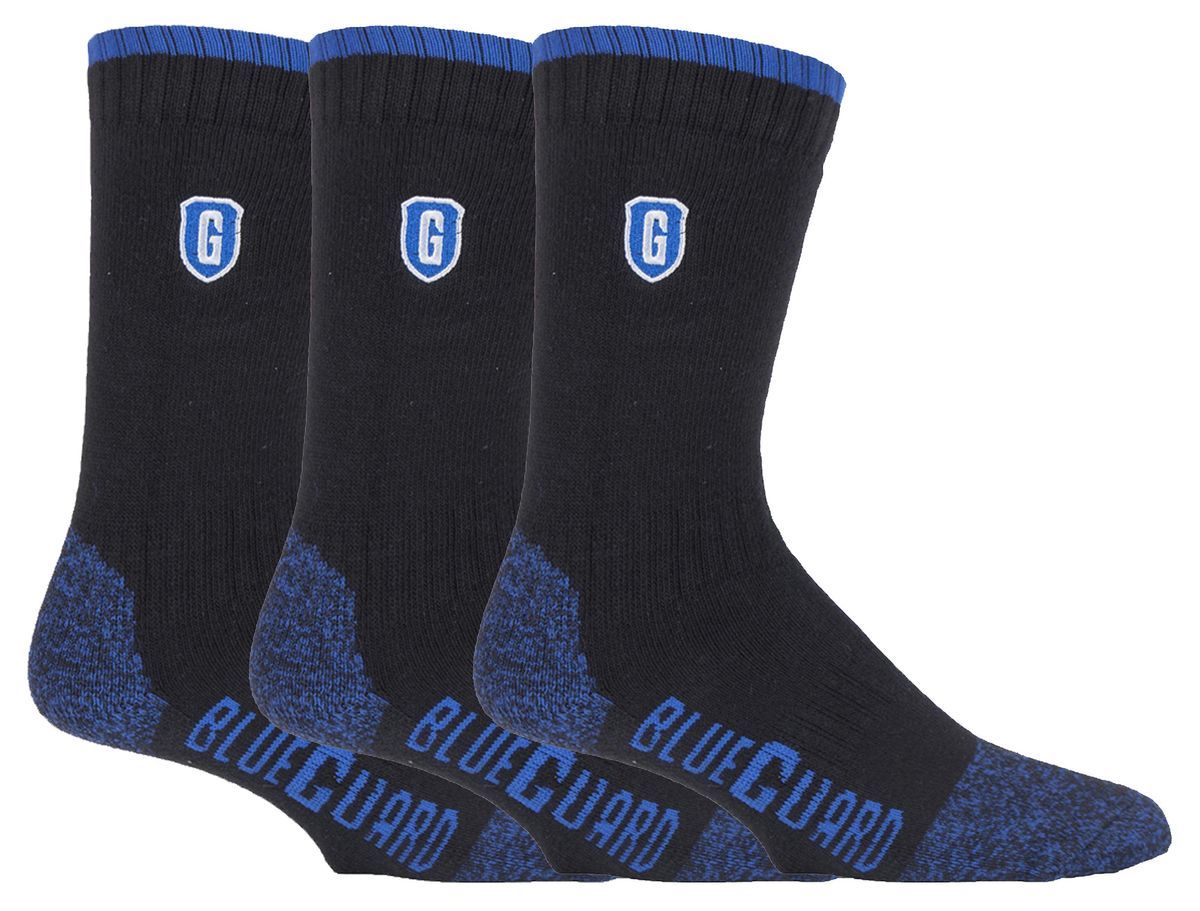 Blueguard - 3 Paar Multipack Ultra Durable Work Socks für Stahlkappenstiefel | Herren & Damen Langlebige Heavy Duty Socken - Schwarz