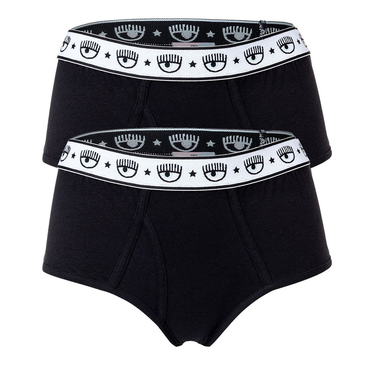 Baumwollslips mit Logo-Bund im Doppelpack