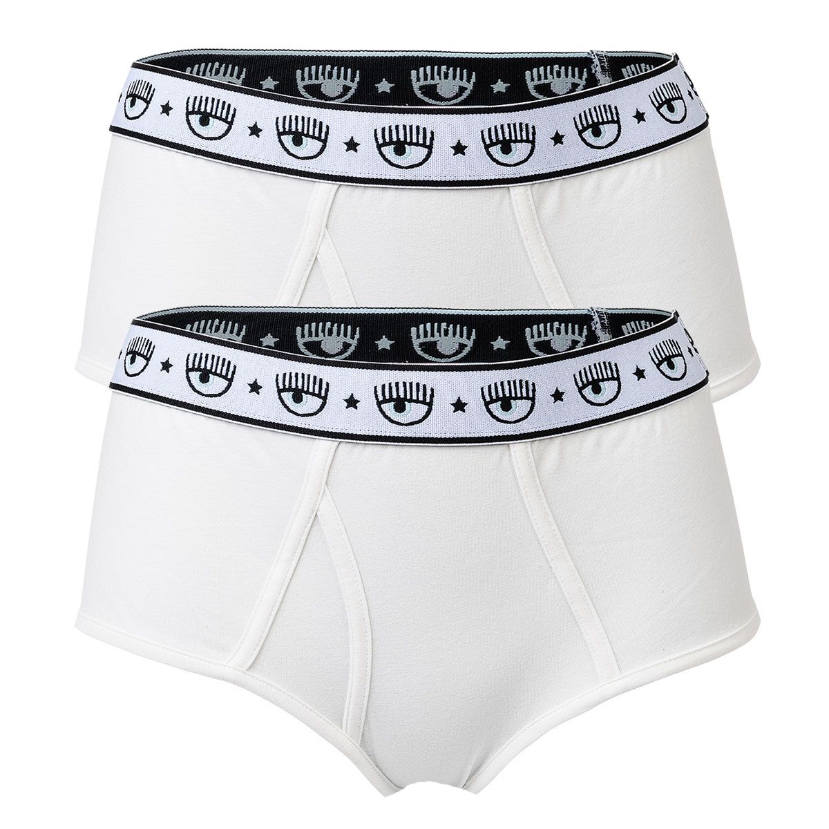 Baumwollslips mit Logo-Bund im Doppelpack