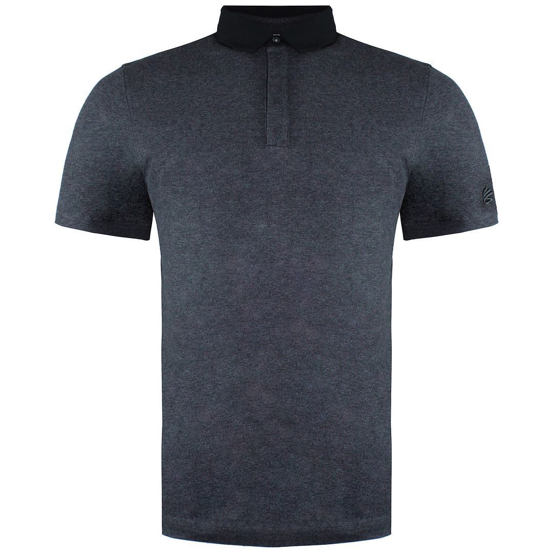 Herren Kurzarm meliertes Poloshirt