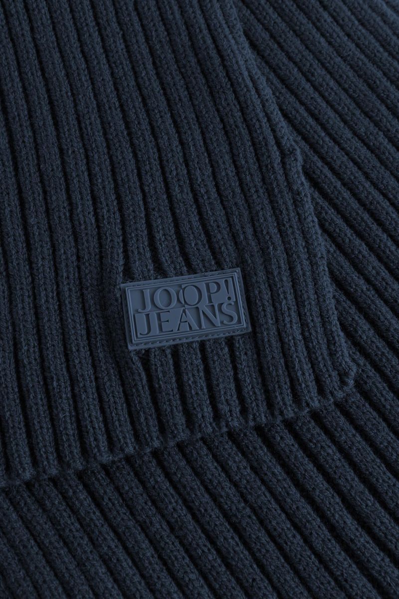Rippstrickschal mit Logo-Patch