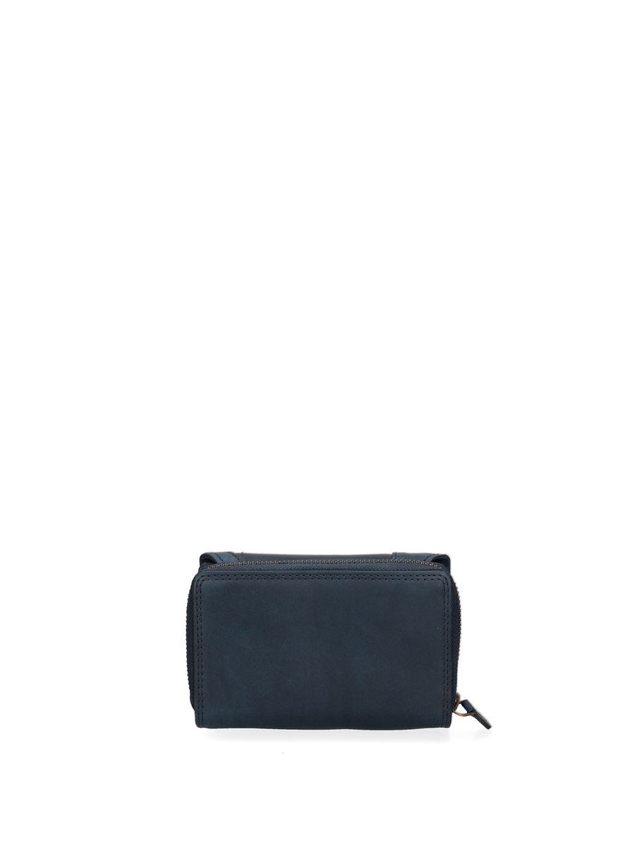 Kompaktes Leder-Portemonnaie im Used-Look