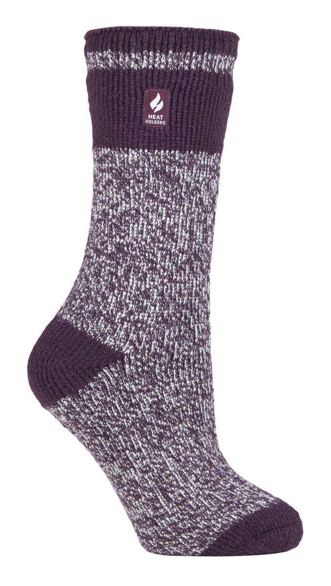 Wärmehalter - Damen Thermosocken für den Winter | Outdoor & Indoor Socken | Kuschelig & Flauschig | Geschenke für Frauen - Pflaume (Sydney)