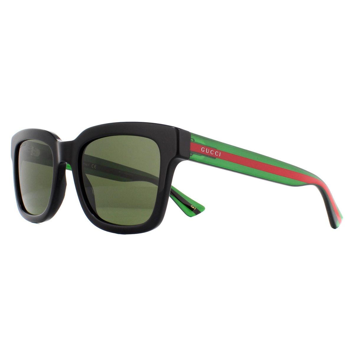 Markante quadratische Sonnenbrille mit Web-Streifen