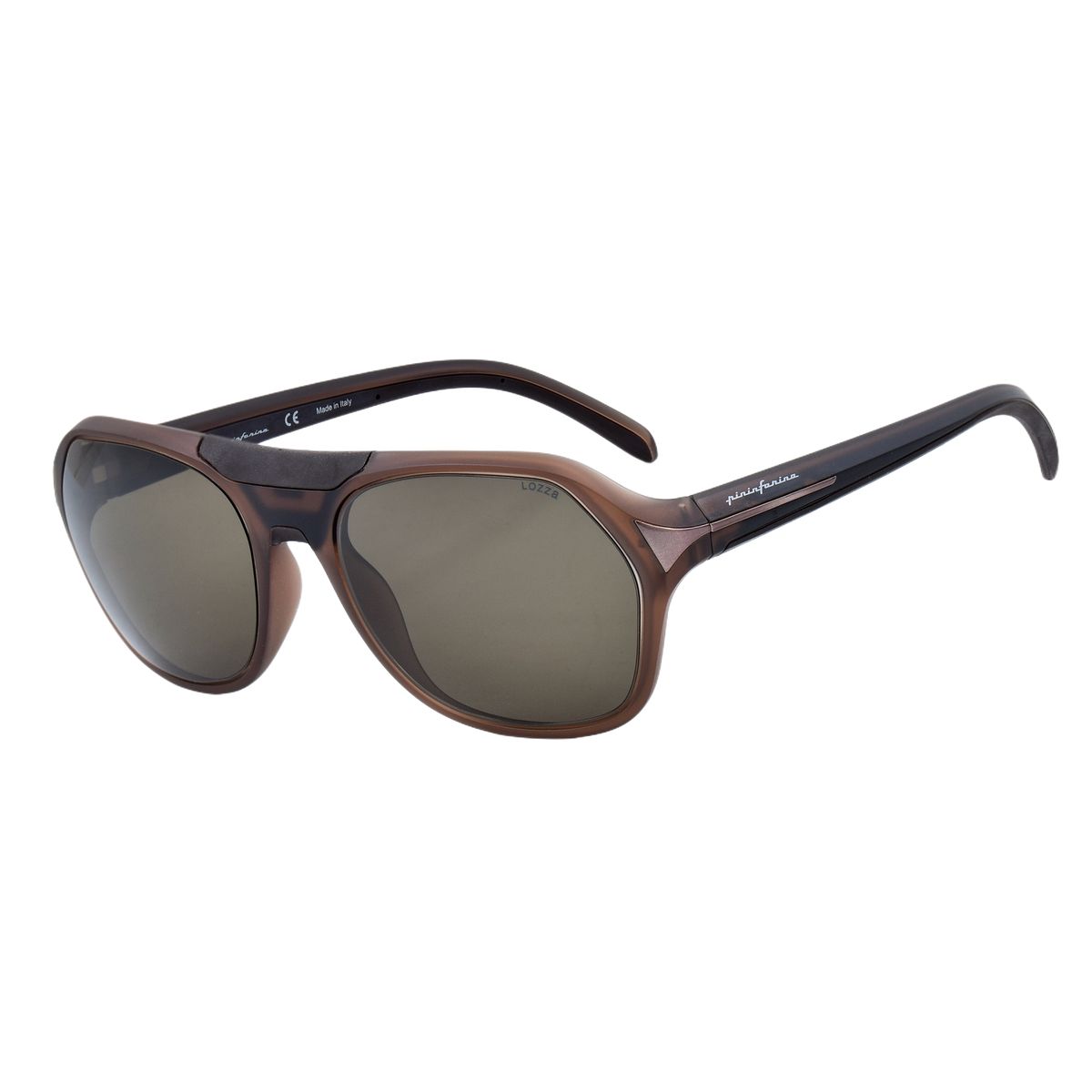 Braune Pilotenbrille mit Brauensteg