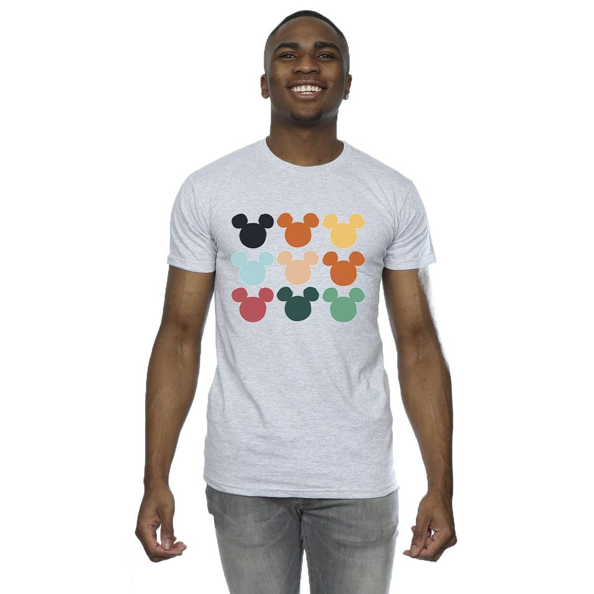 Mickey Mouse Silhouetten Gitter Shirt