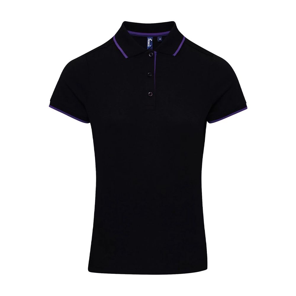Piqué-Poloshirt mit Kontrastbesatz