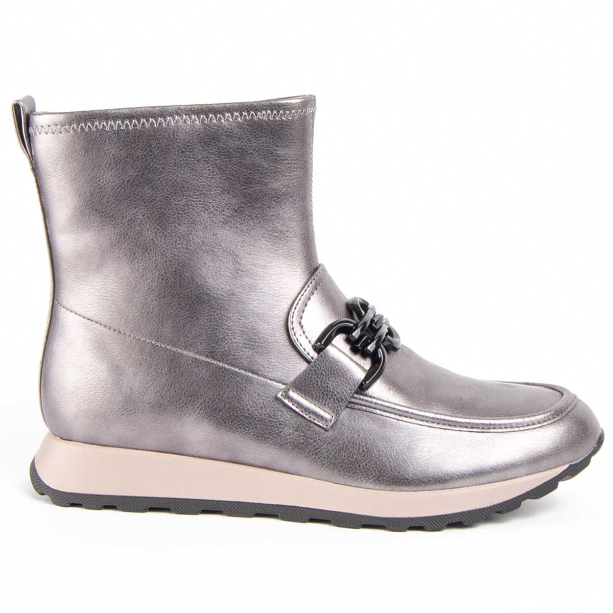 Metallischer Slipper-Stil Stiefelette