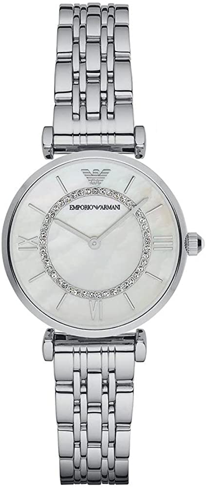 Emporio Armani Gianni T-bar Damenuhr Silber AR1908