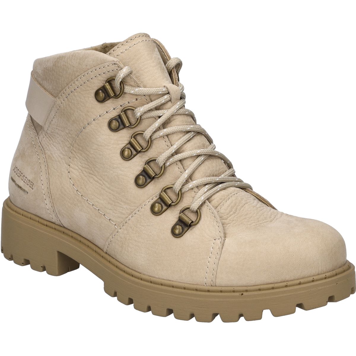 Schnürstiefelette aus Nubukleder
