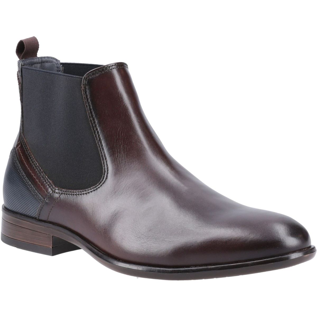 Pod Frank Leder/Textil Herrenstiefel kastanienbraun