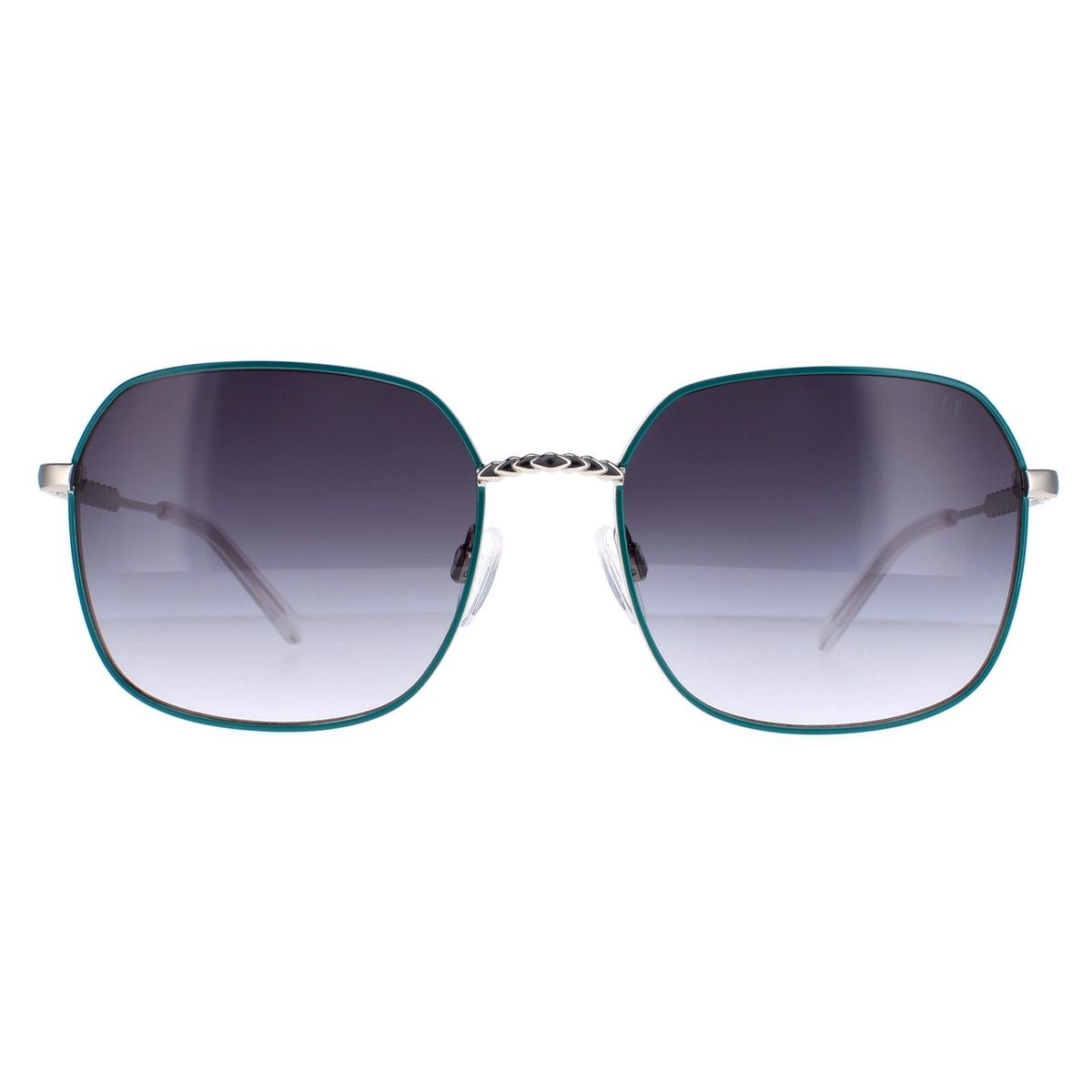 Quadratische Sonnenbrille mit grünem Rahmen