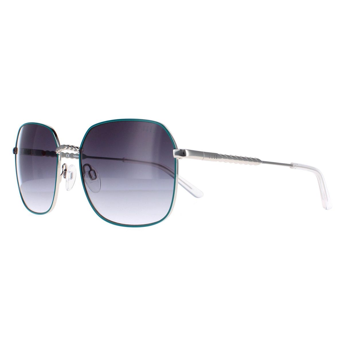 Quadratische Metall-Sonnenbrille mit Farbverlauf