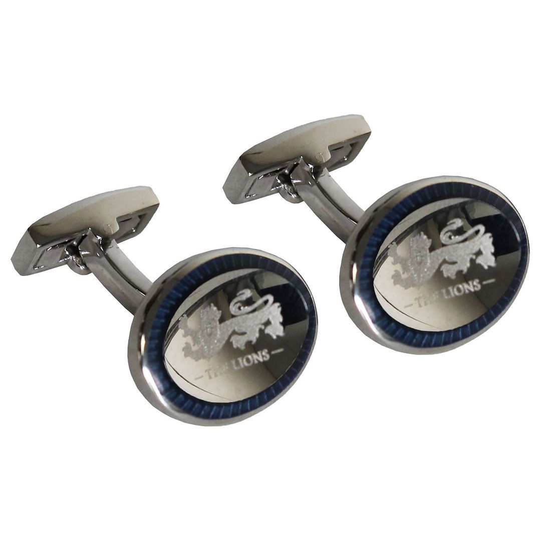 Löwen Silber und Marineblaue Manschettenknöpfe