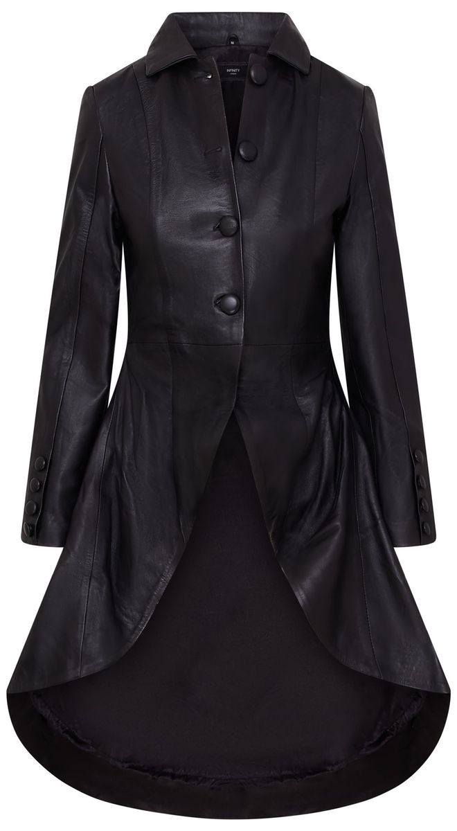 Viktorianische Gothic Leder Gehrock Jacke