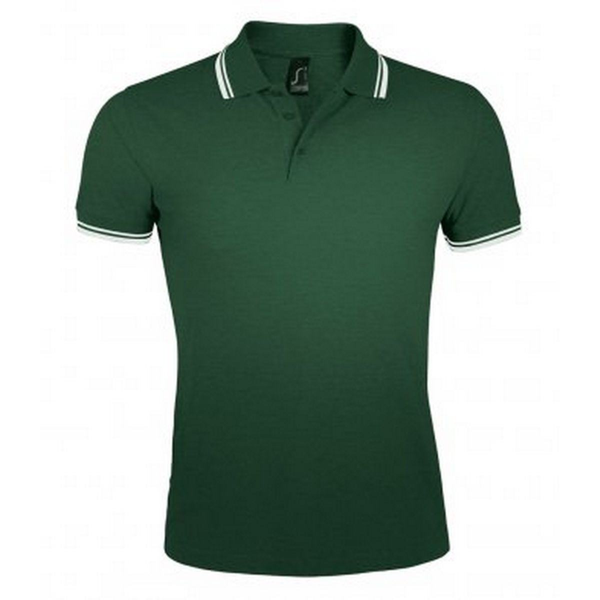 Herren Polo Shirt mit gestreiften Abschlüssen