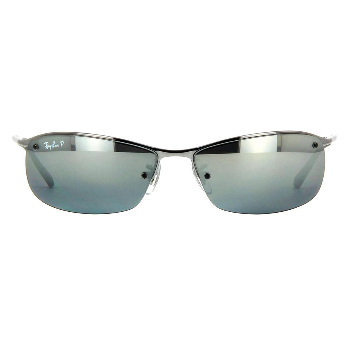 Silberfarbene polarisierte Spiegel Sonnenbrille