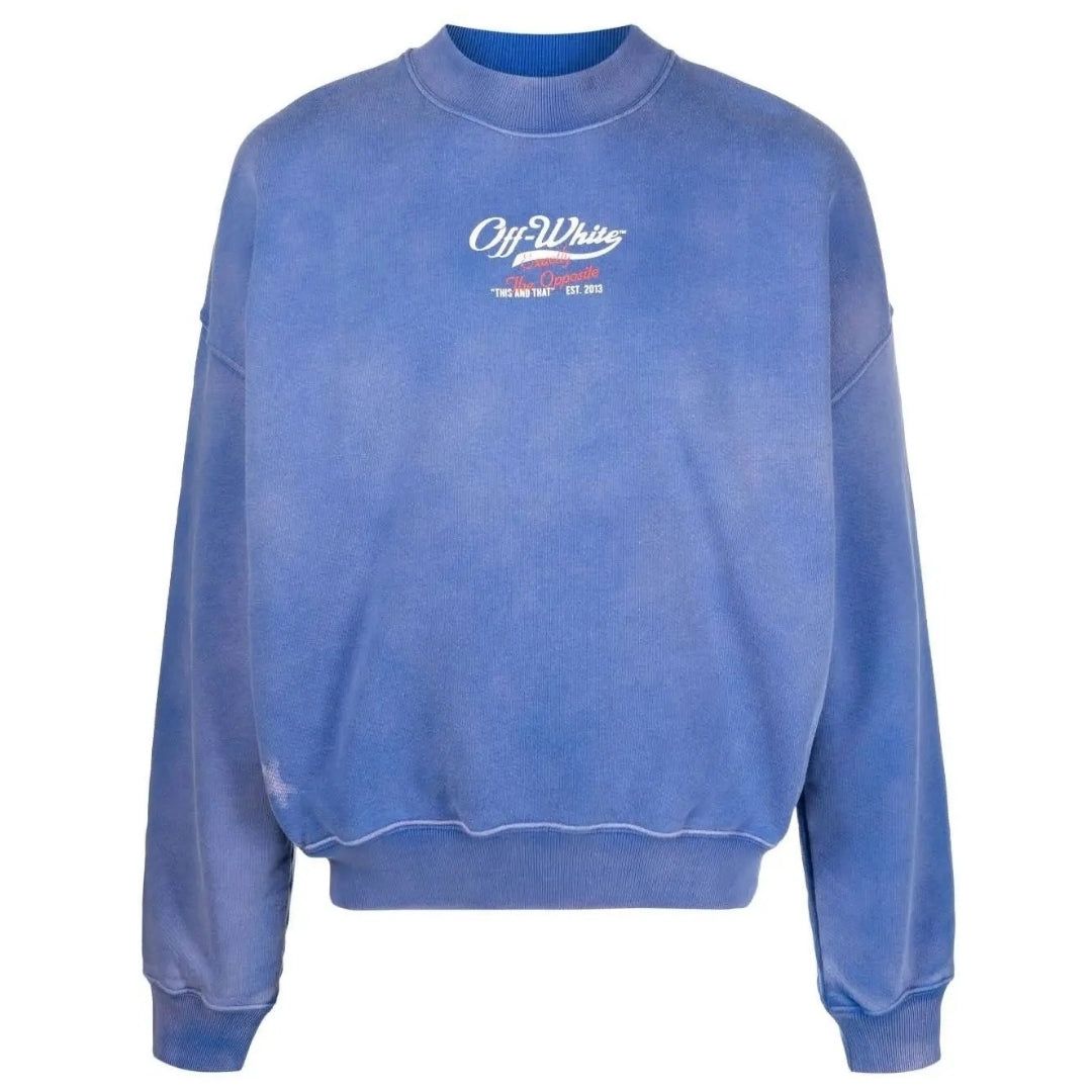 Boxy Fit Baumwoll-Sweatshirt mit Logo