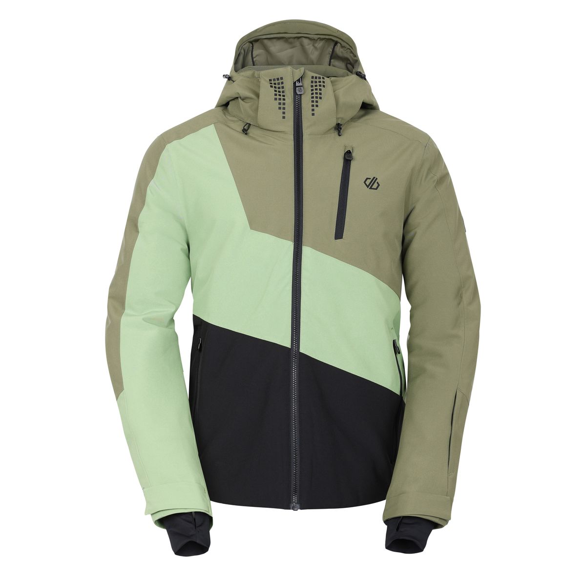 Herren-Skijacke mit Farbblockdesign