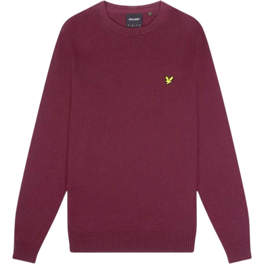 Klassischer Baumwoll-Merino Rundhals-Pullover