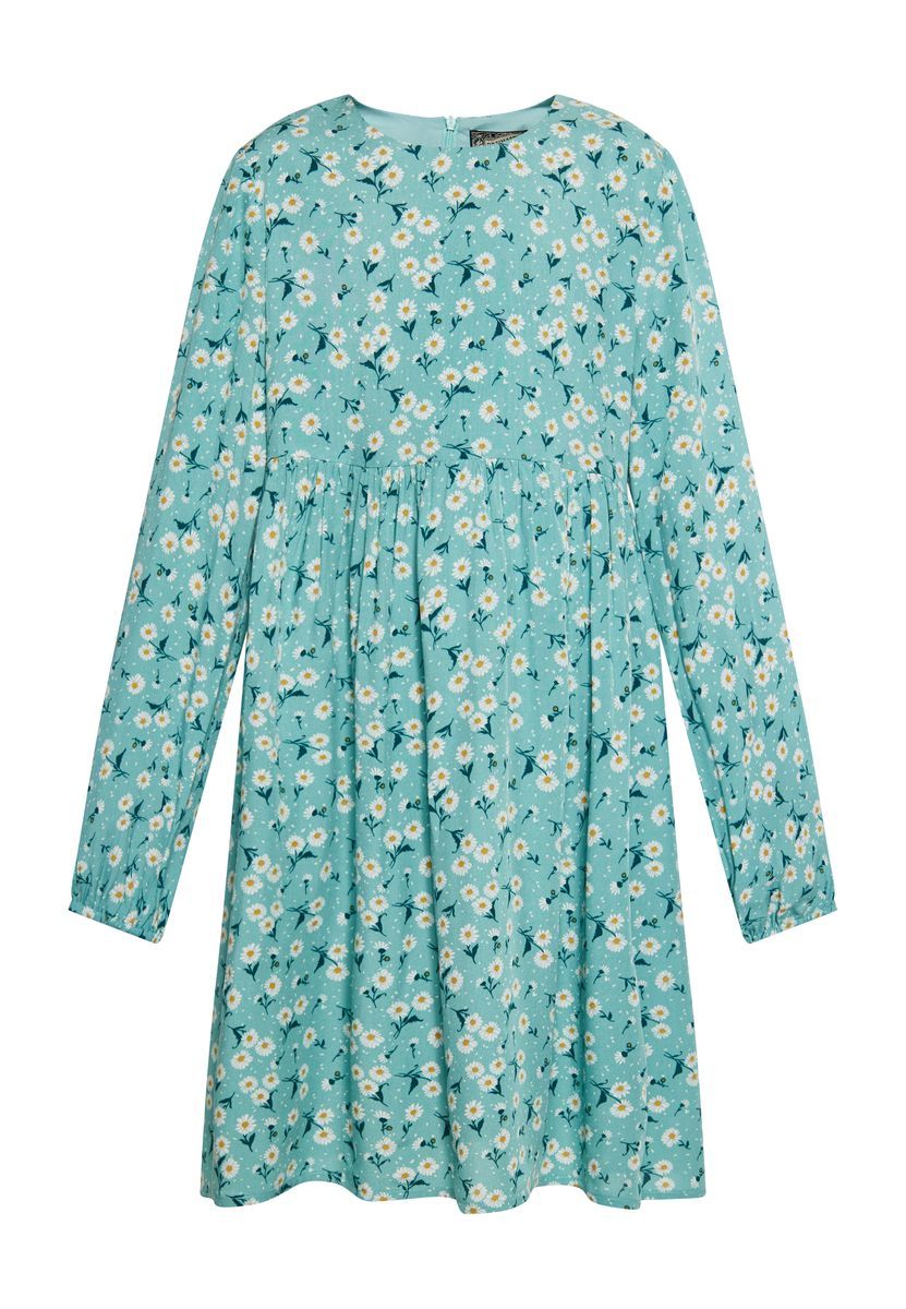 Mädchenkleid mit Blumenmuster und langen Ärmeln