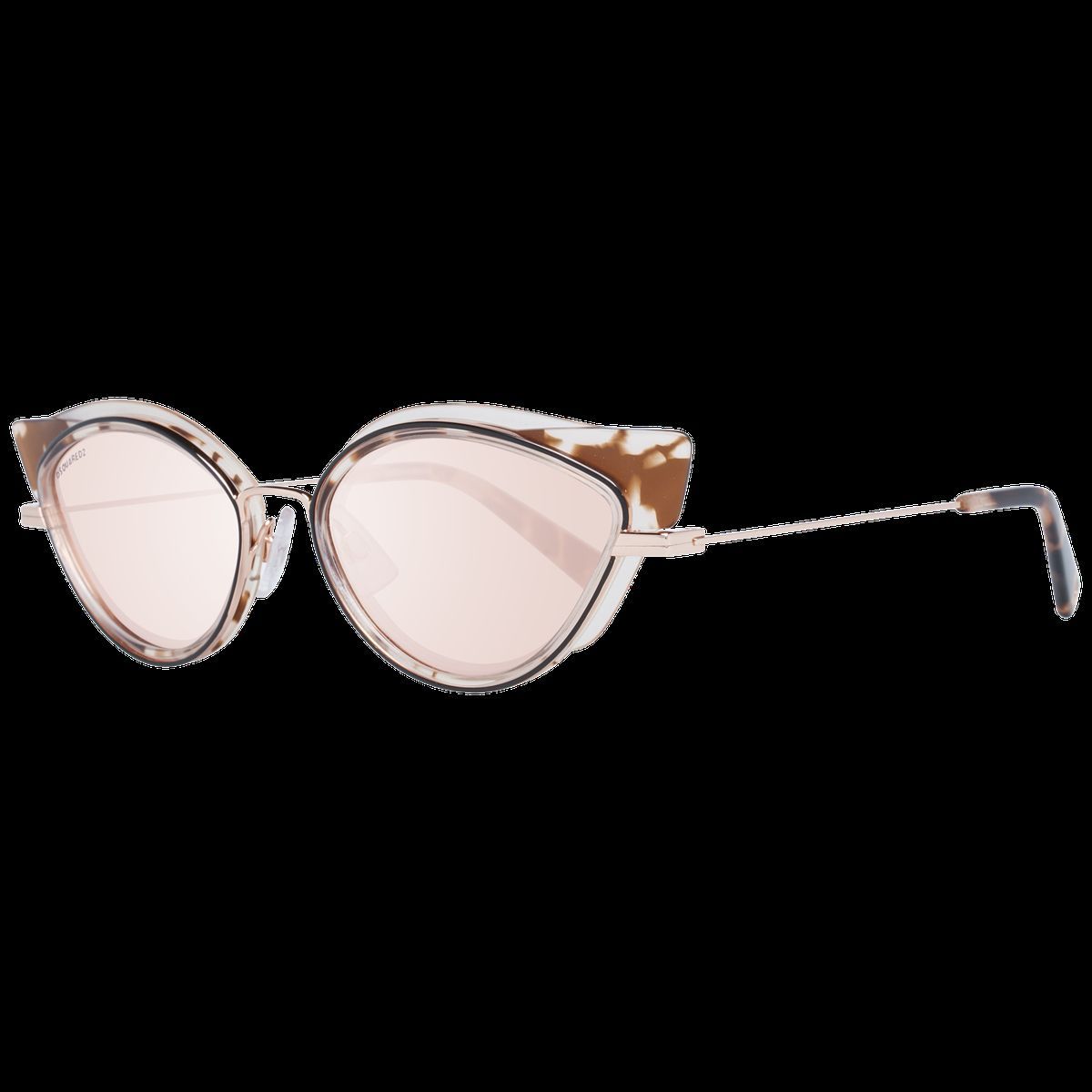 Katzenaugen-Sonnenbrille mit Schildpattmuster