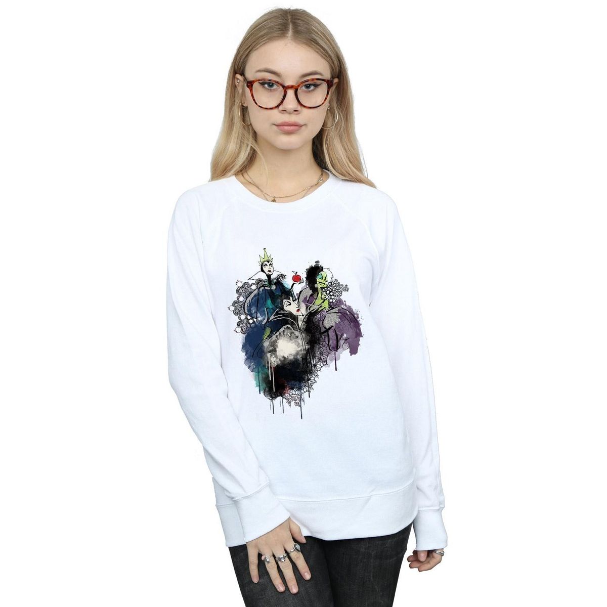 Sweatshirt mit Disney-Villains-Skizze