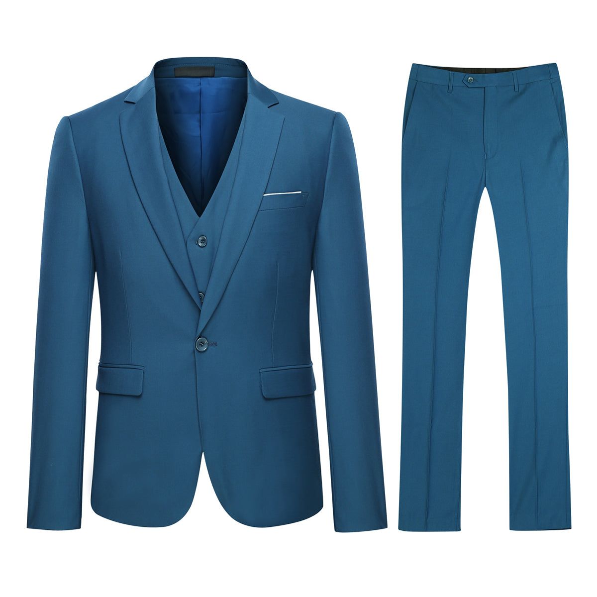 Blaugrüner Slim Fit Anzug
