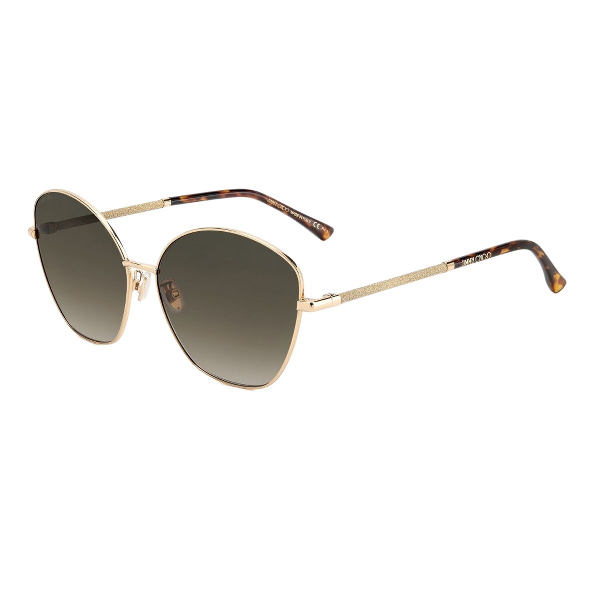 Elegante goldfarbene Metall Sonnenbrille