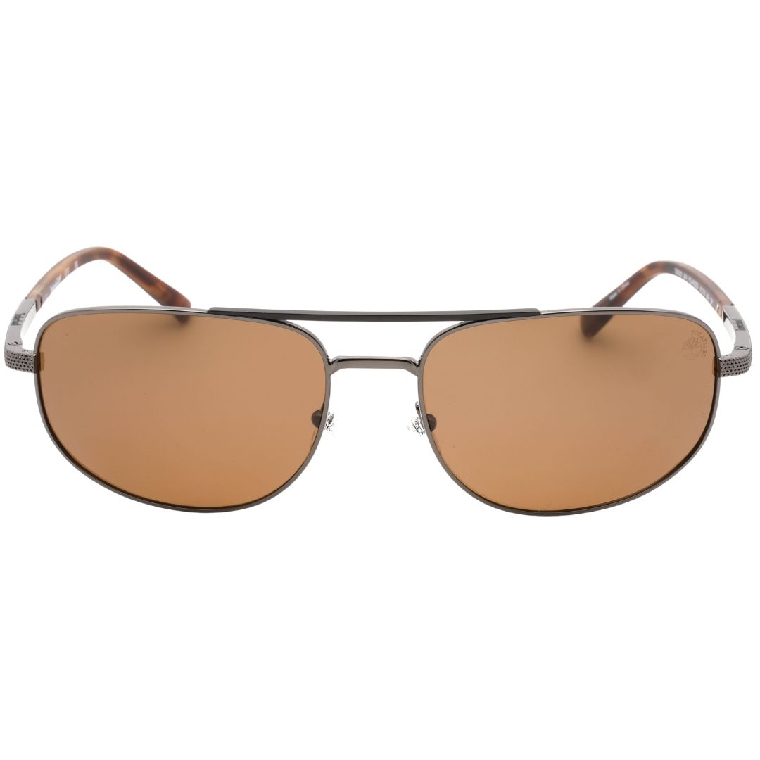 Klassische Pilotenbrille mit braunen Gläsern