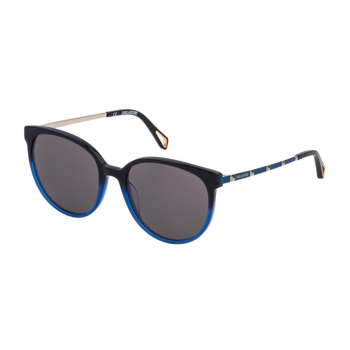 Blaue Cat-Eye Sonnenbrille mit Farbverlauf