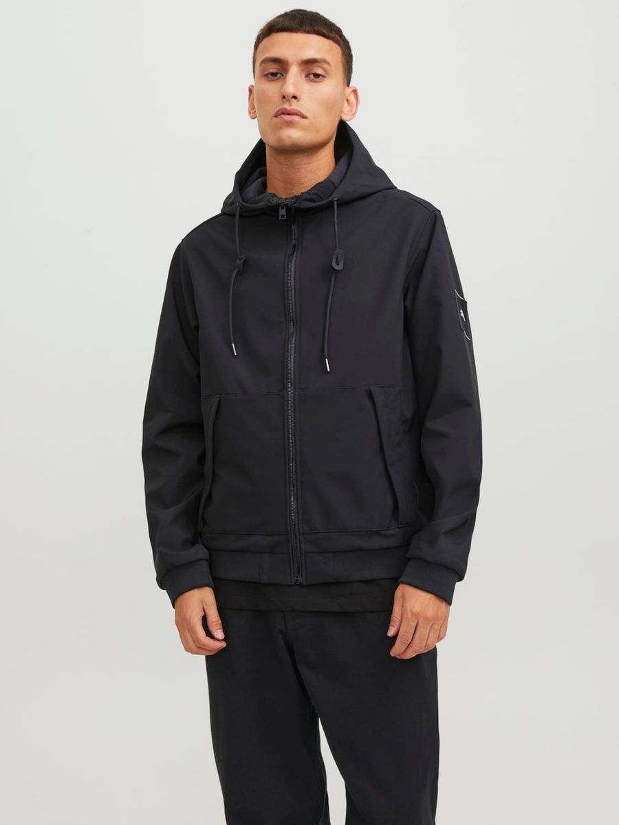 Softshell-Bomberjacke mit Kapuze