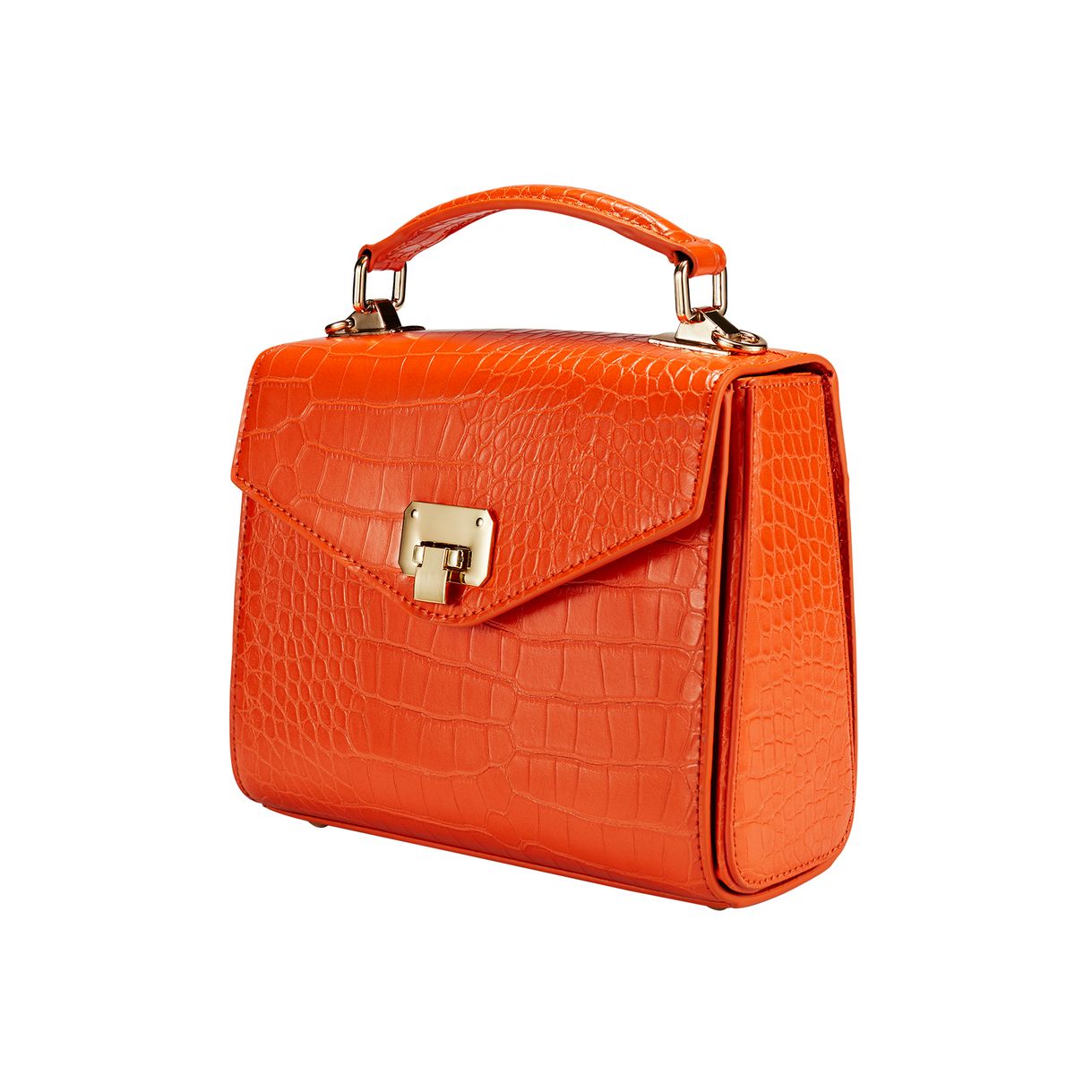 Elegante Tasche mit Krokoprägung