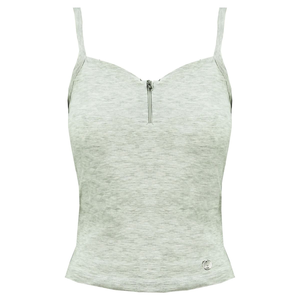 Graues Tanktop aus Baumwollmischung