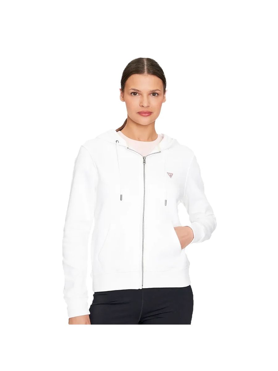 Klassisches Damen Sweatshirt mit Reißverschluss und Kapuze
