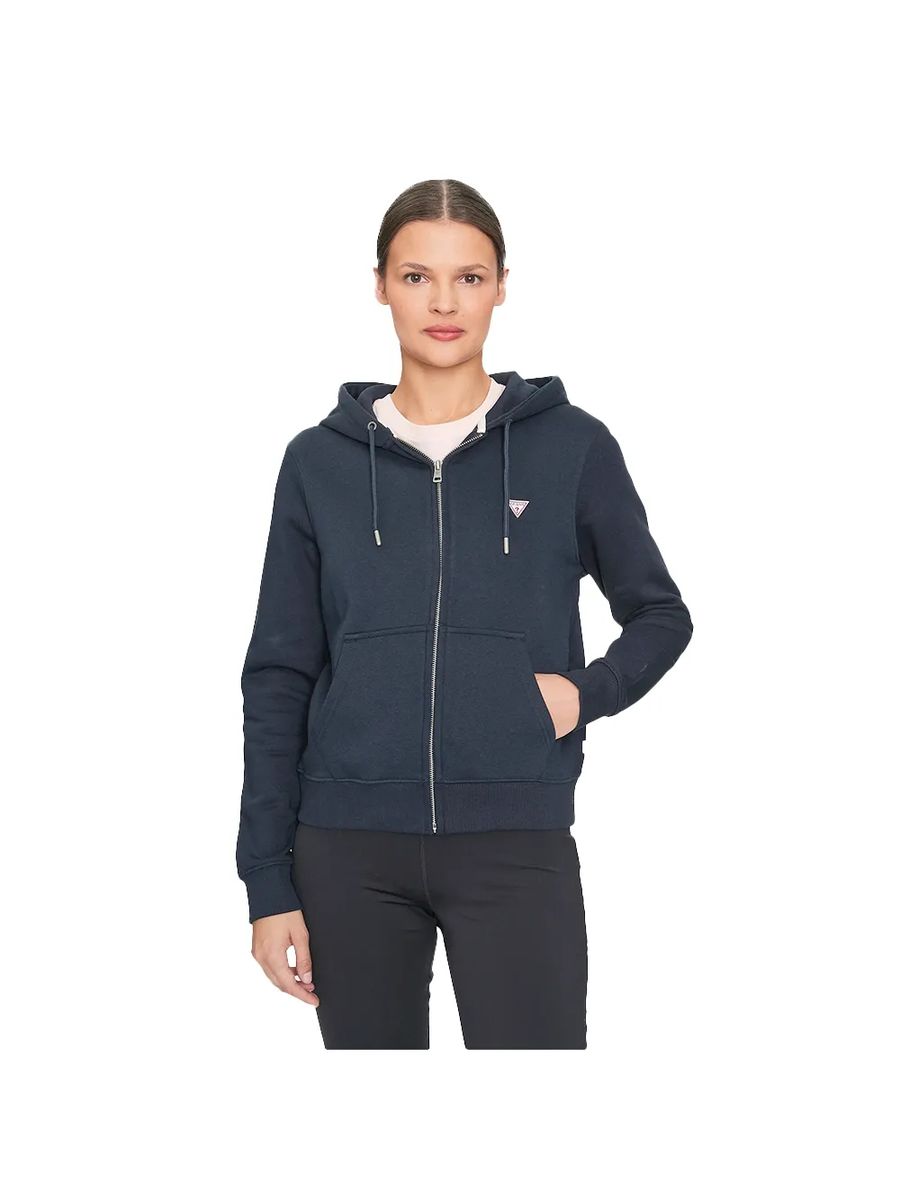 Klassisches Damen Sweatshirt mit Reißverschluss und Kapuze