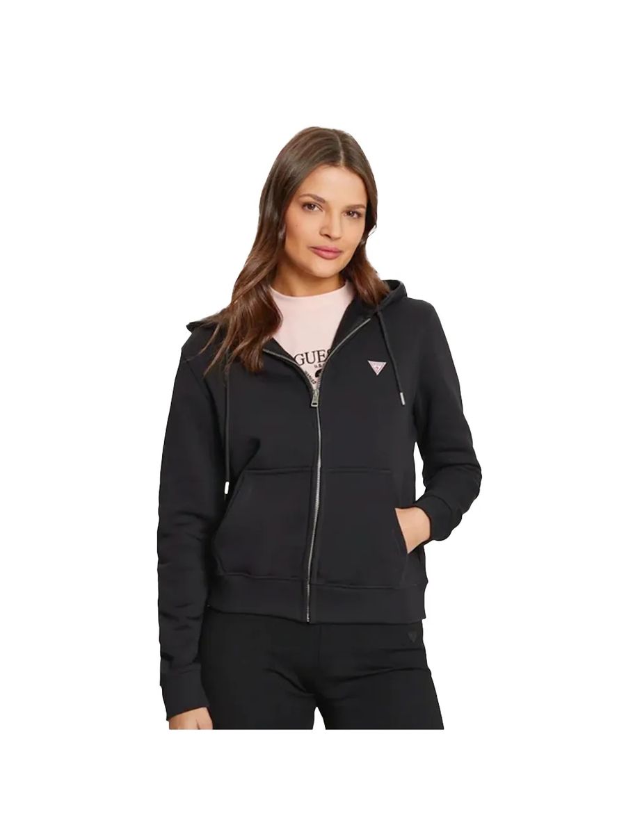 Klassisches Damen Sweatshirt mit Reißverschluss und Kapuze