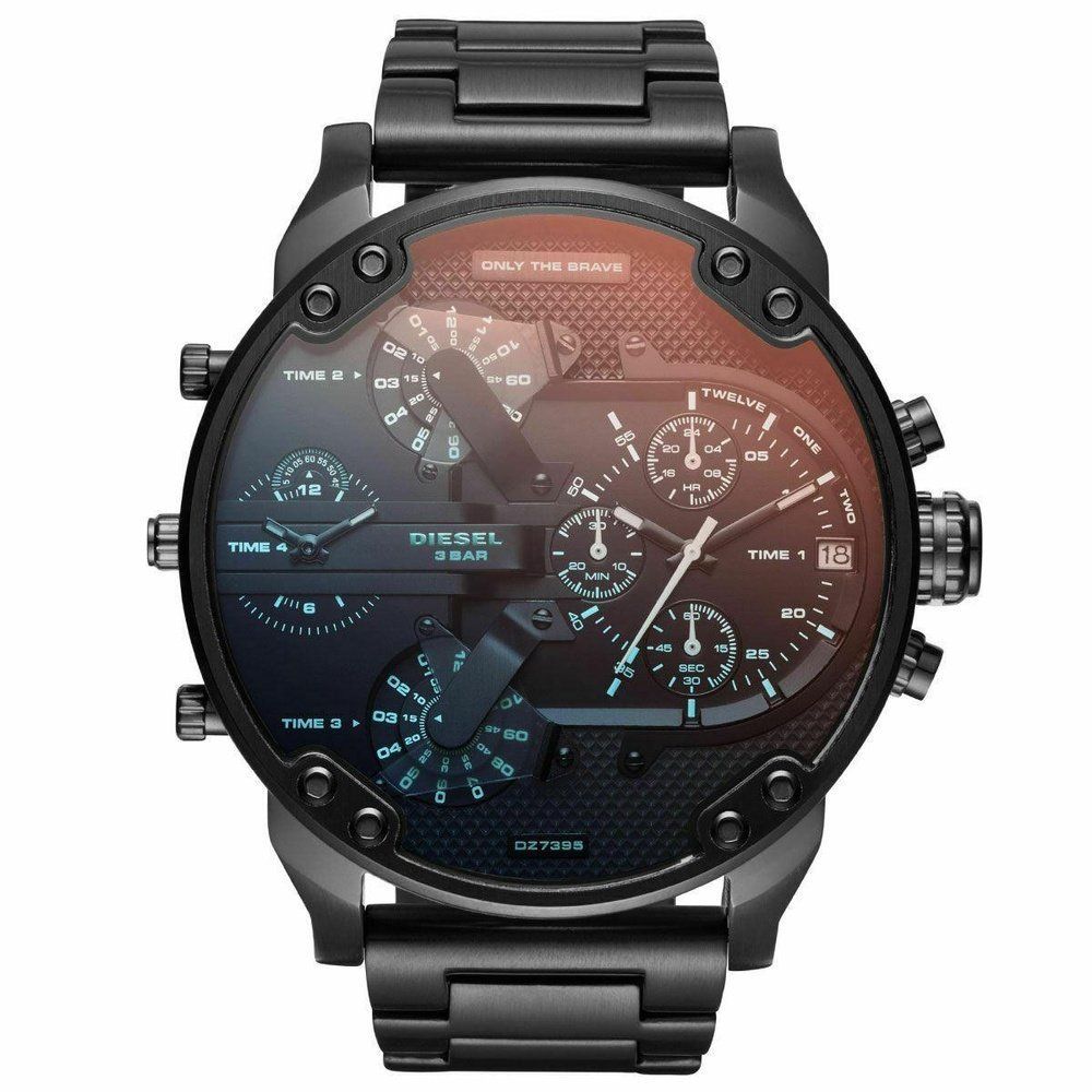 Herren Schwarz Edelstahl Uhr