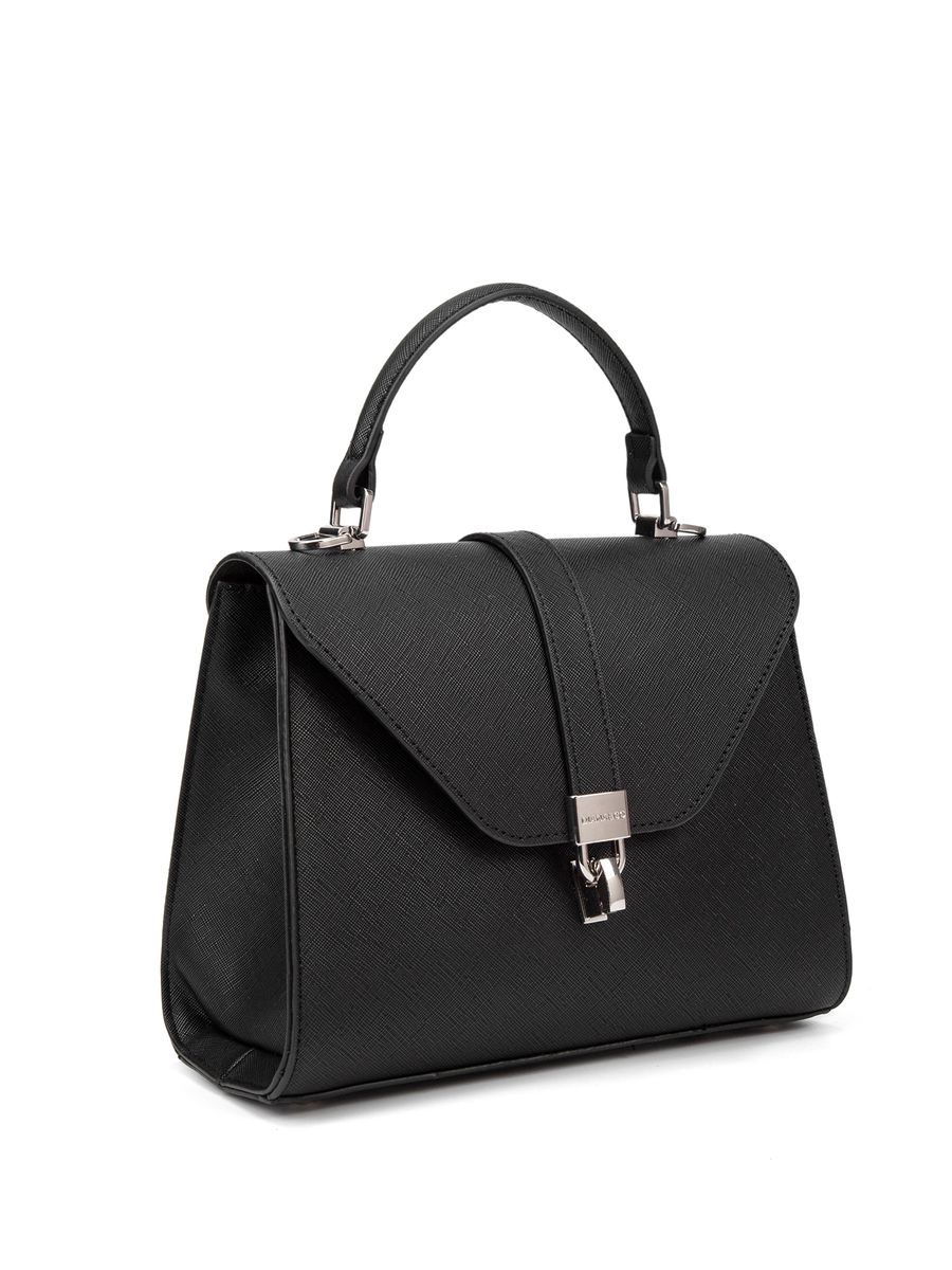 Strukturierte Henkeltasche in Saffiano-Optik