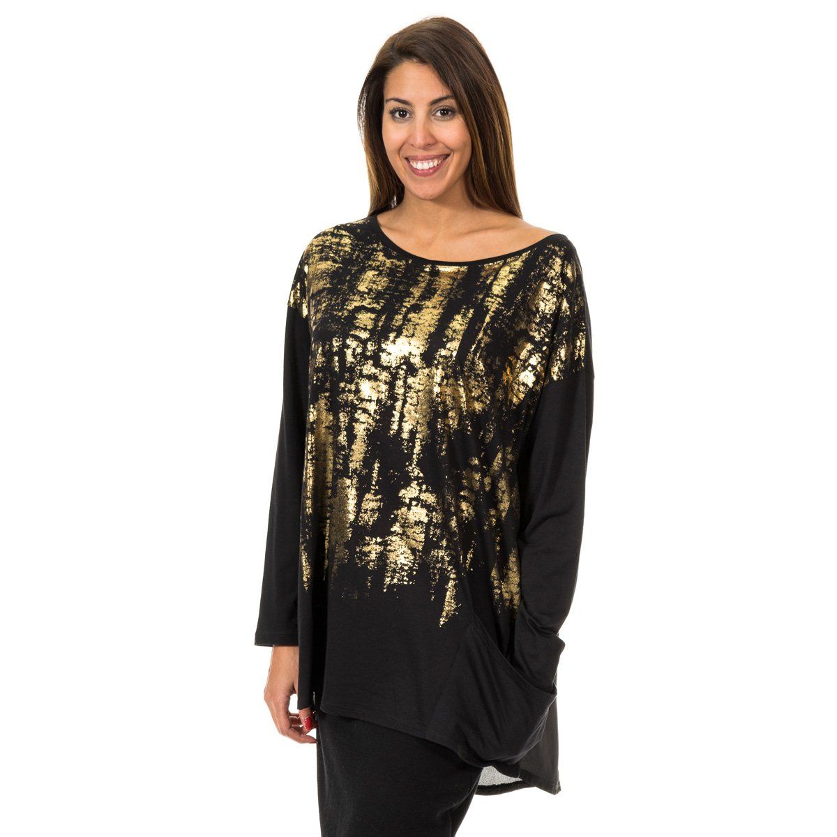 Langarmshirt mit U-Boot-Ausschnitt