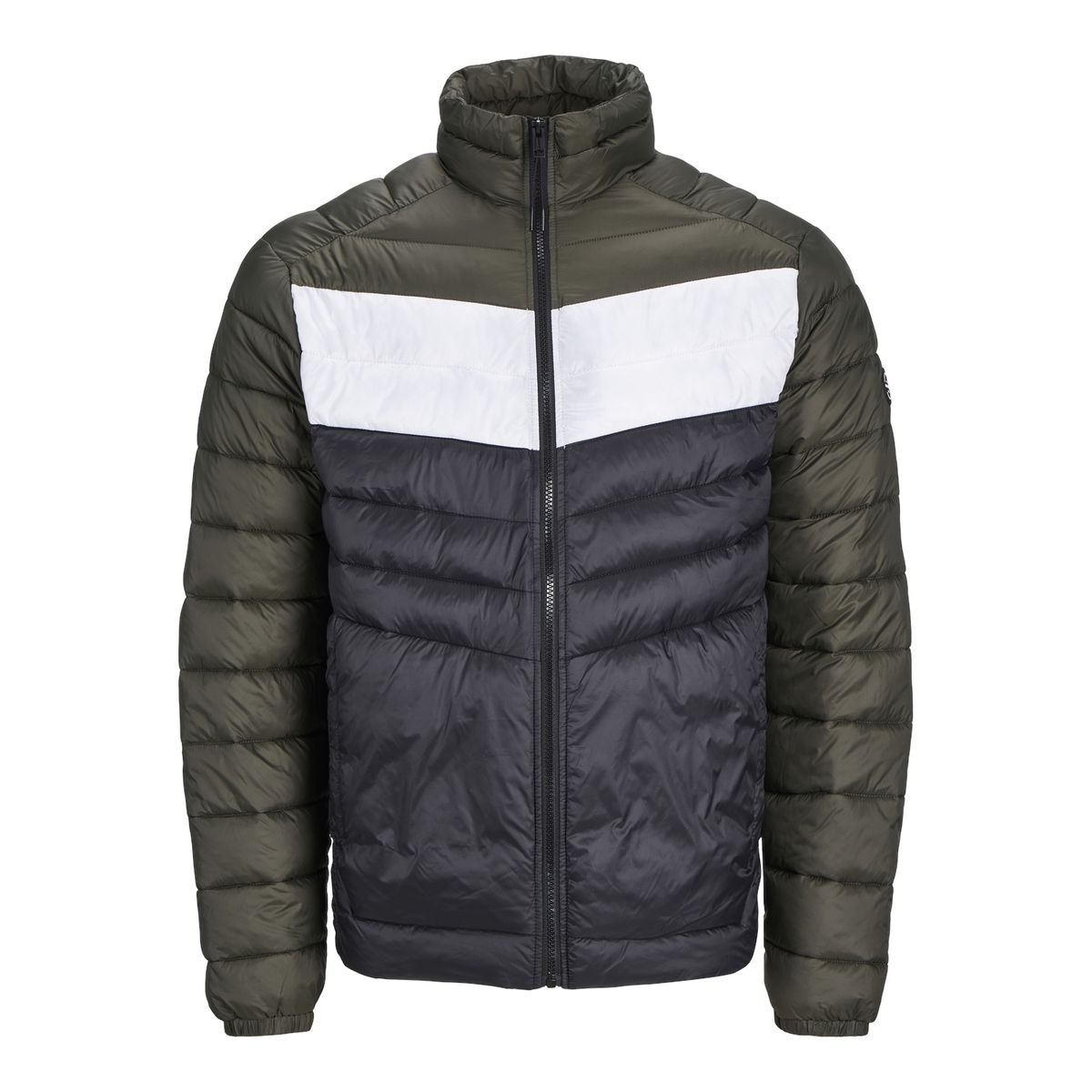 Farbblock Steppjacke