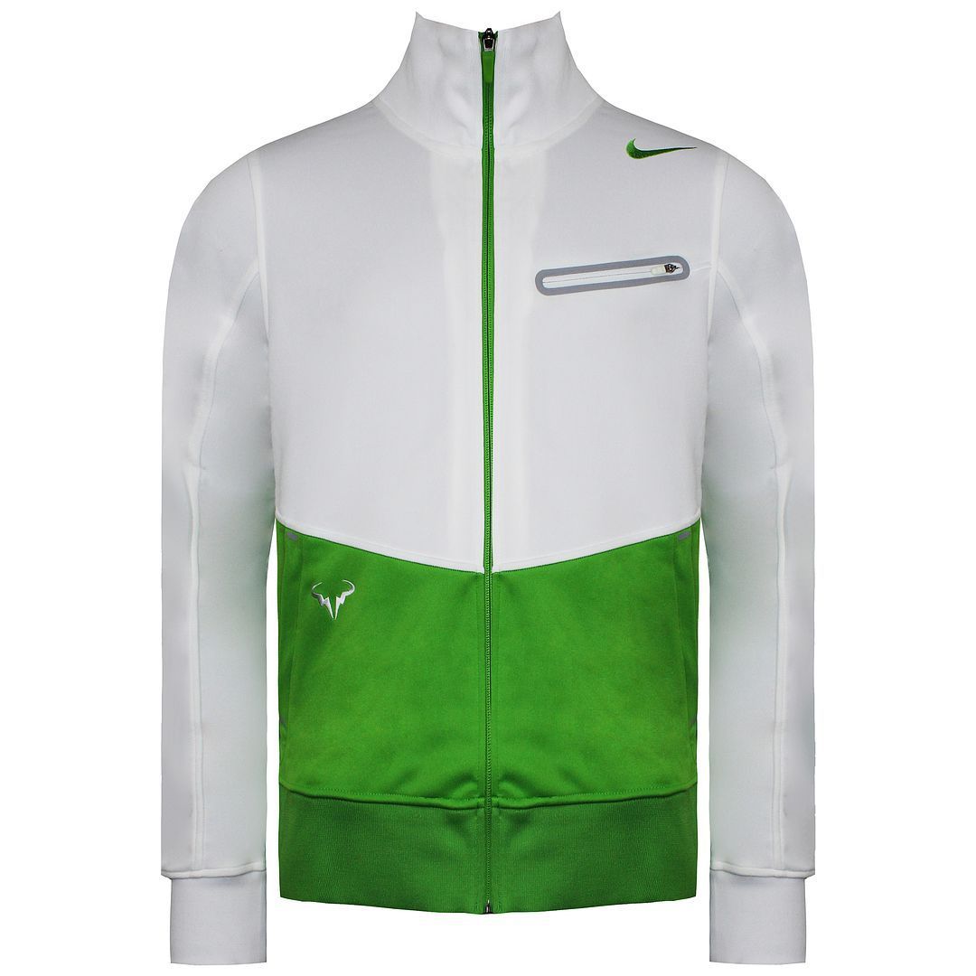 Herren Weiß-Grün Trainingsjacke