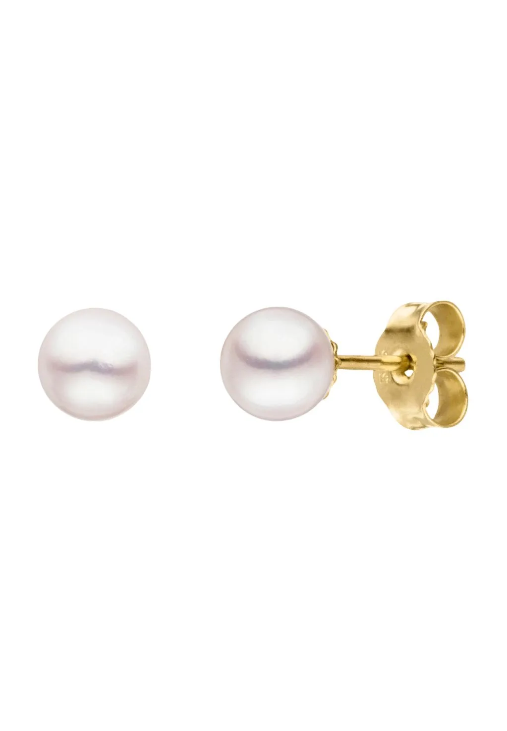 VANDENBERG Damen Ohrstecker, 585er Gelbgold mit Zuchtperle, weiß