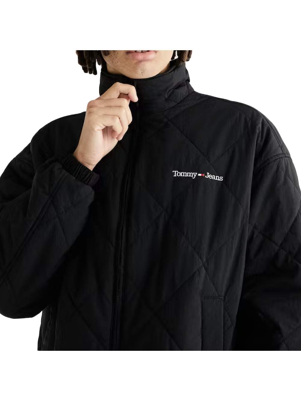 Gesteppte Boxy Zip-Up Jacke